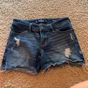 distressed jean shorts